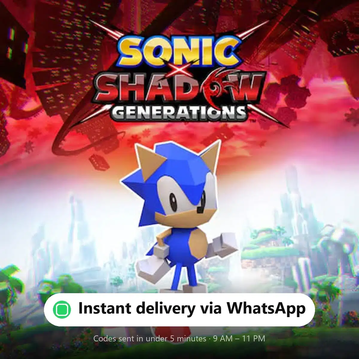 Sonic X Shadow Generations epic — instant delivery via WhatsApp from Shiko Game Store