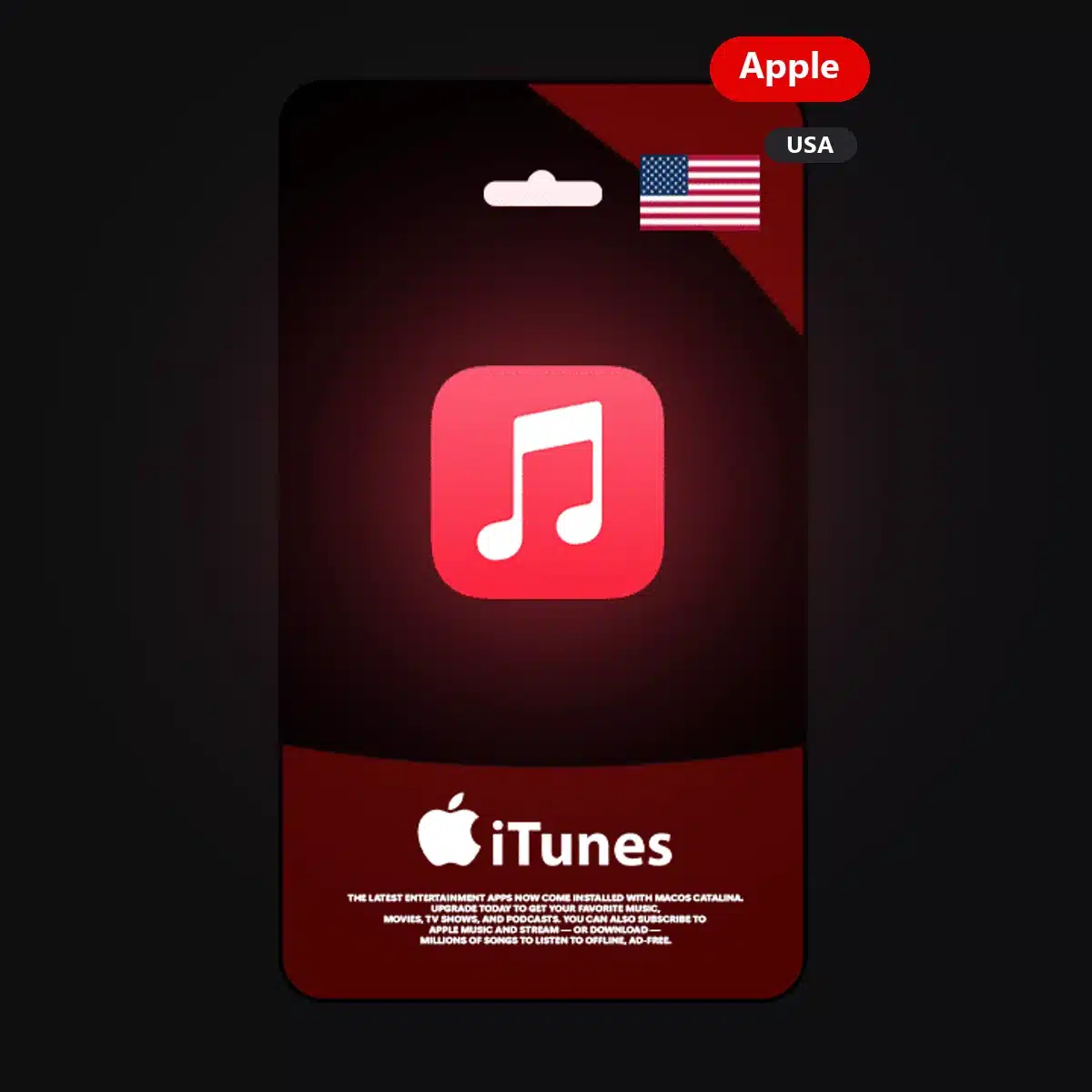 Apple iTunes US Gift Cards โ USA region Apple edition
