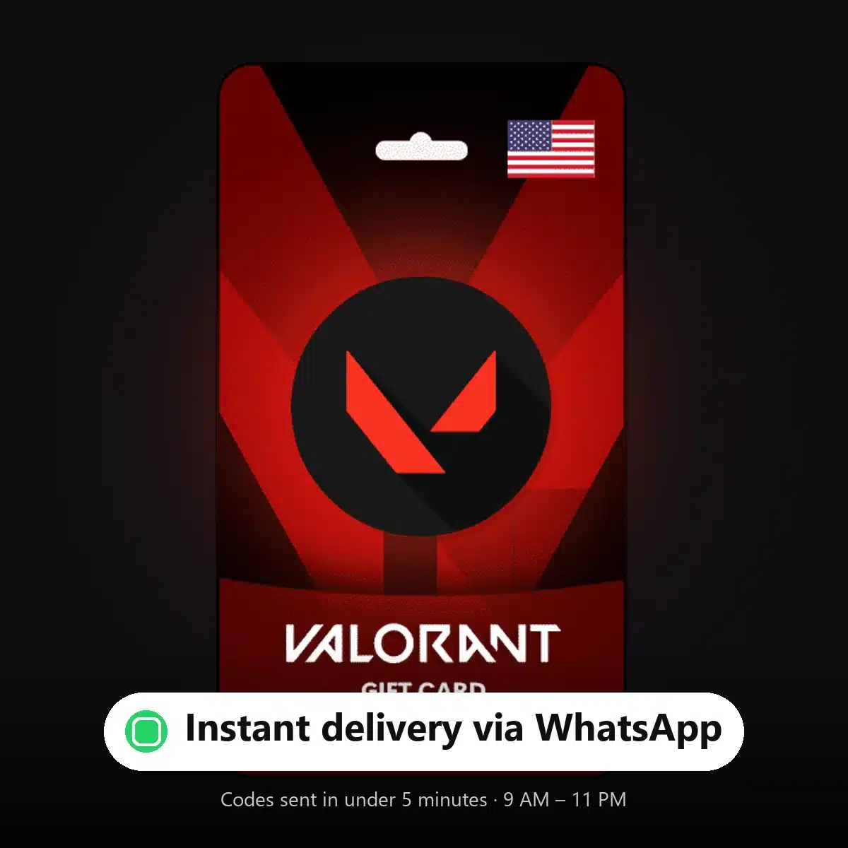 Valorant USA — instant delivery via WhatsApp from Shiko Game Store