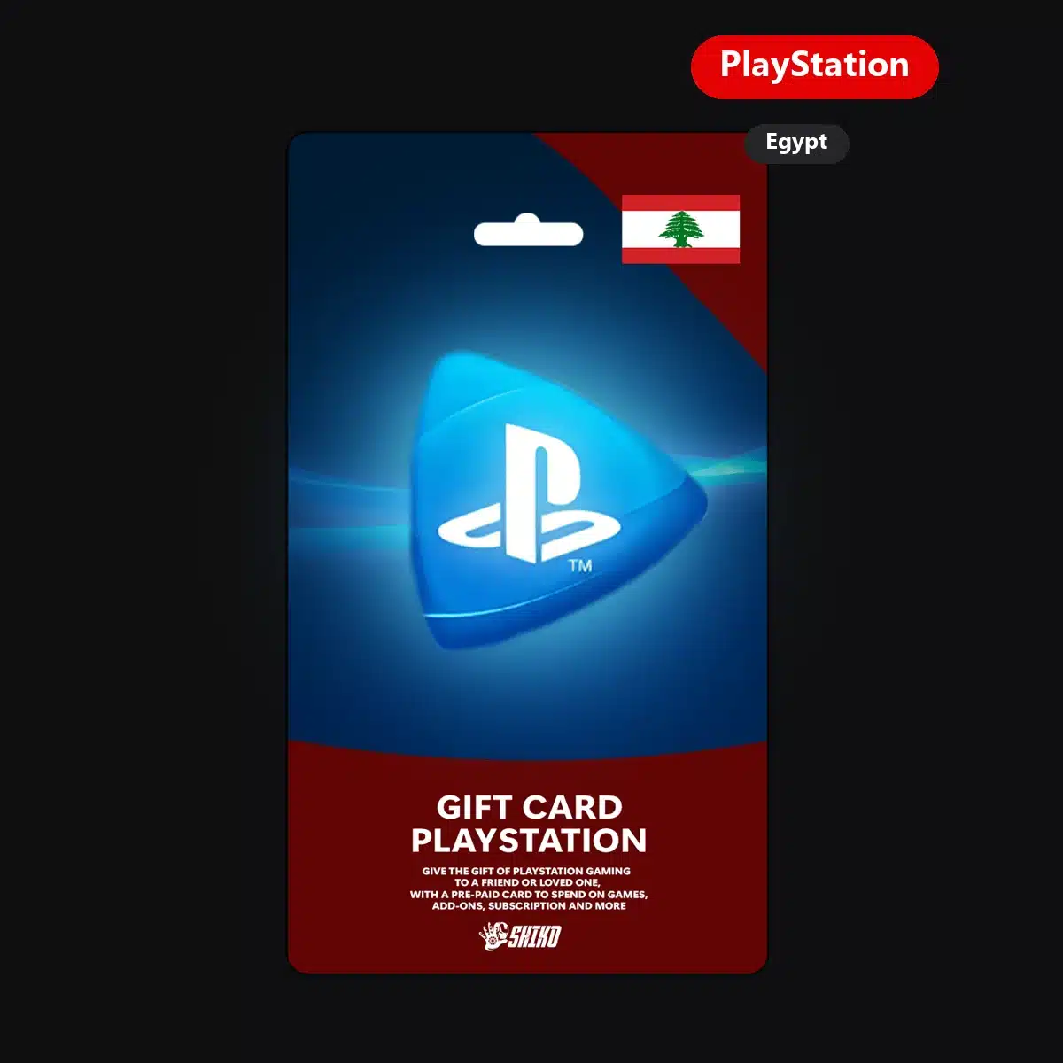 PlayStation Store Lebanon Cards Epic — Egypt region PlayStation edition