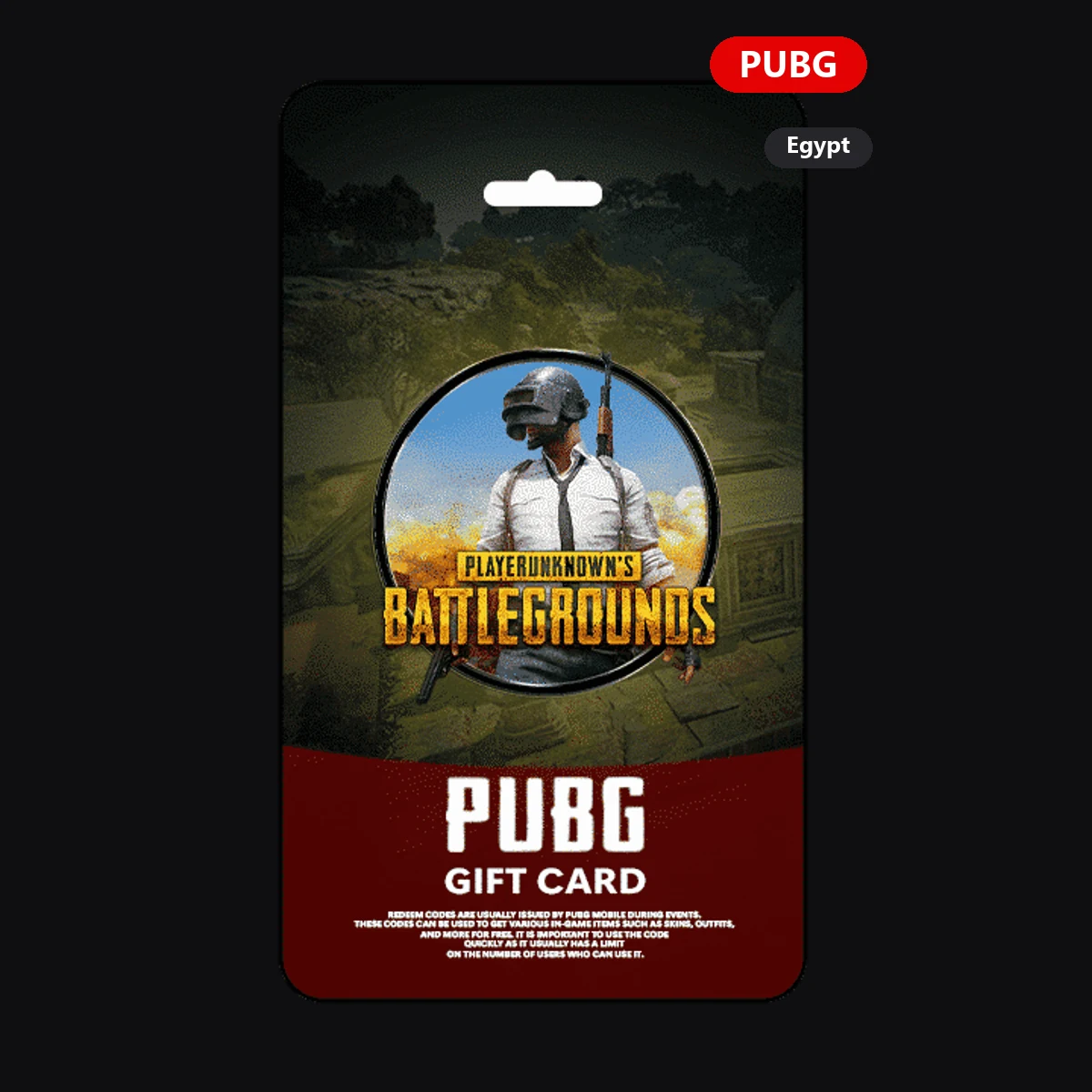 PUBG UC Recharge Cards — Egypt region PUBG edition