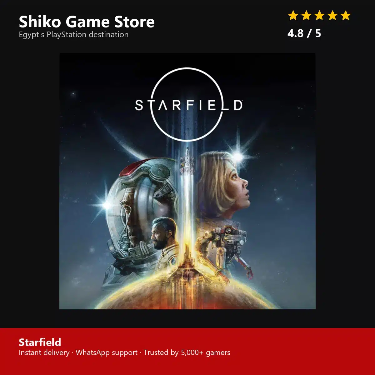 Starfield — rated 4.8 stars by 5000+ gamers at Shiko Game Store