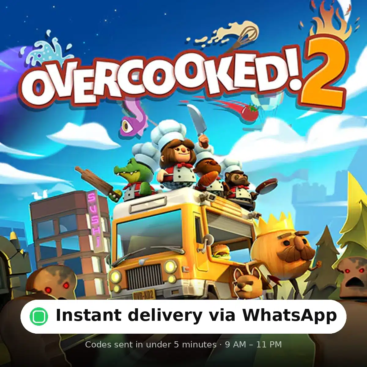 Overcooked! 2 — instant delivery via WhatsApp — Shiko Game Store