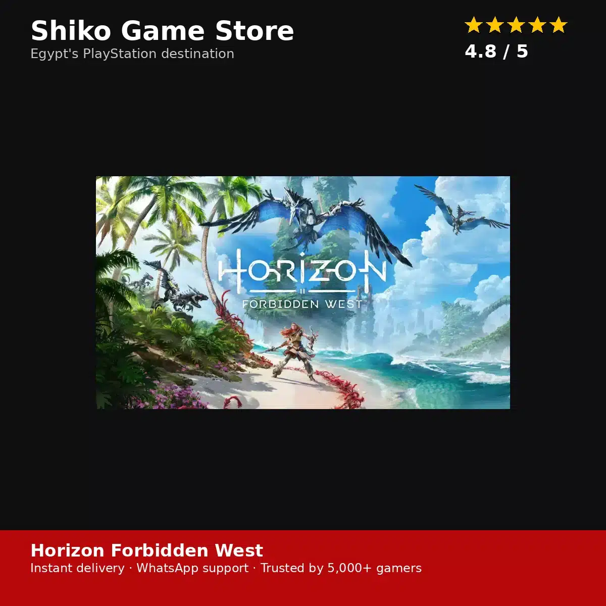 Horizon Forbidden West — rated 4.8 stars by 5,000+ gamers — Shiko Game Store